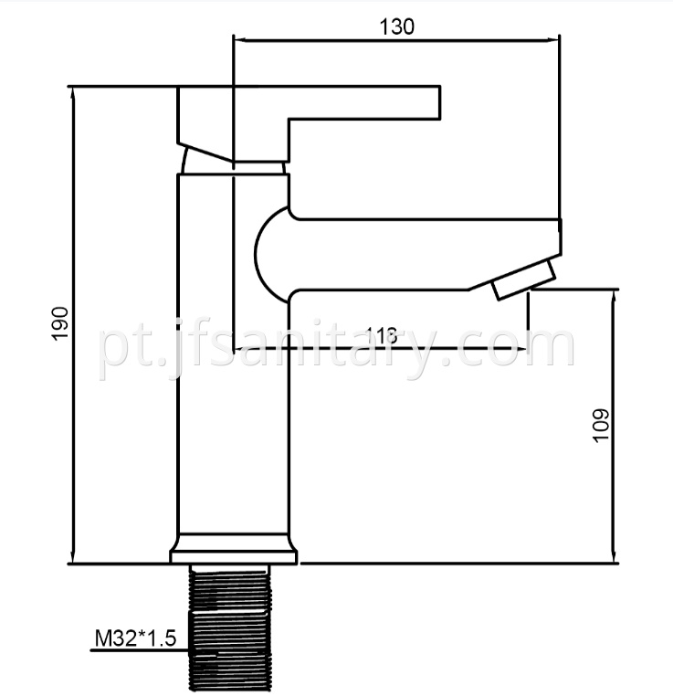 Size Of Chrome Basin Mixer Tap